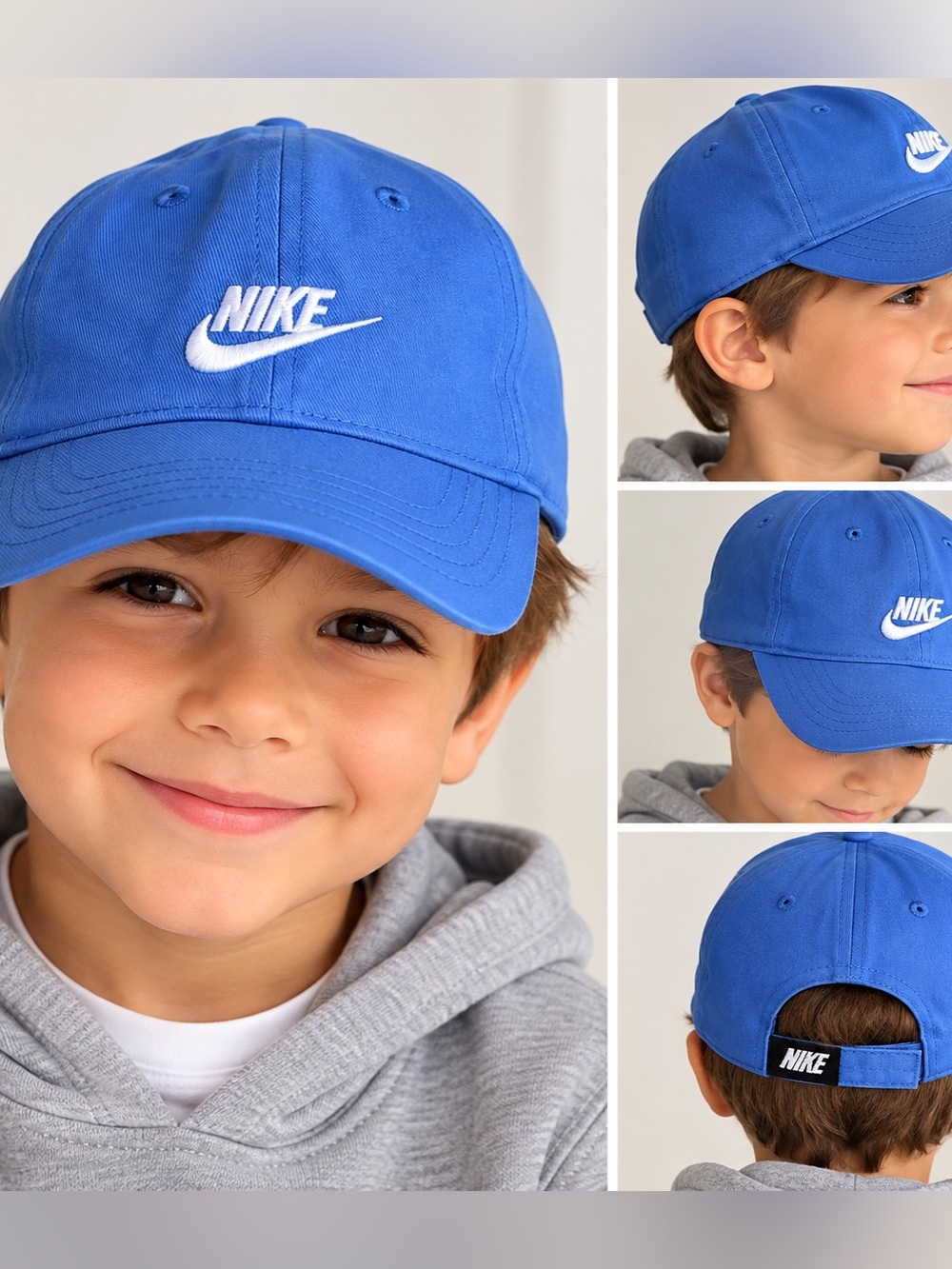 Nike Kids Club Cap Blue Adjustable Hat Child 4-7 NWT